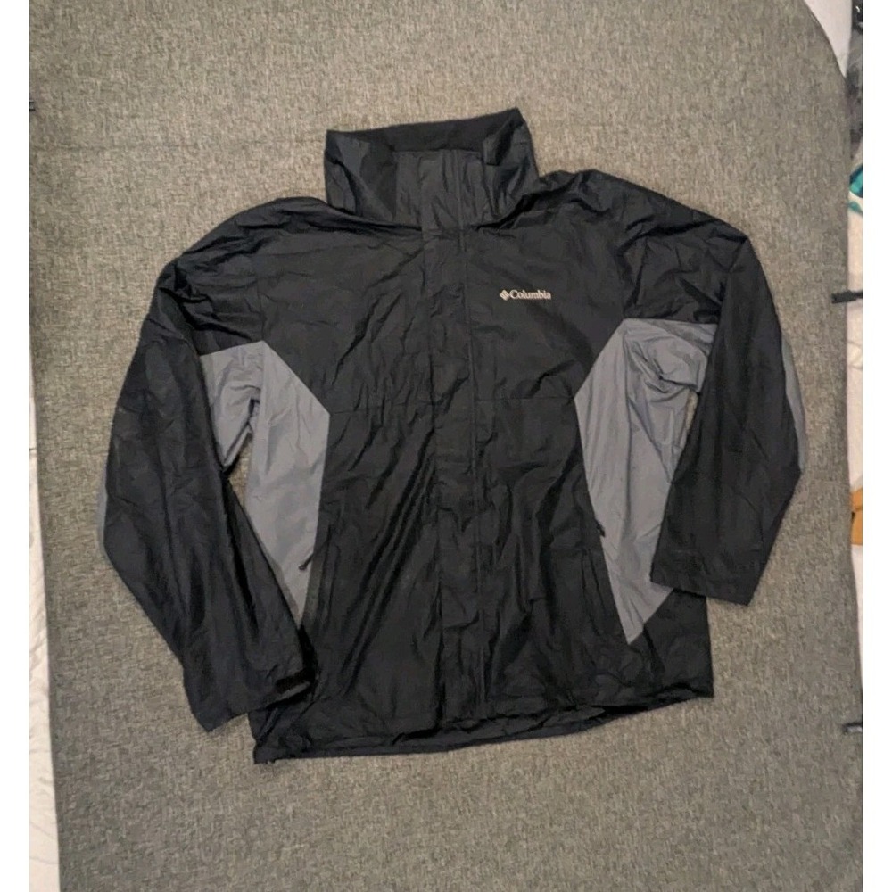 Columbia Mens Interchange Winter Jacket Black XL Zip Up Lightweight Outdoor Coat